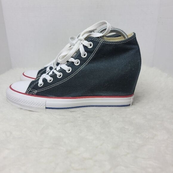 Converse Chuck Taylor All Star Women's Size 8.5 Lux Hidden Wedge Black 547198F - Picture 6 of 8